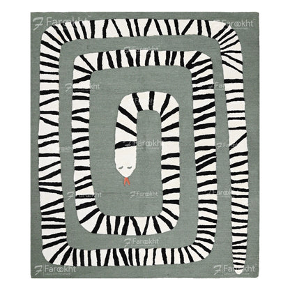 Hand Knotted Oushak Carpet and Rugs 036