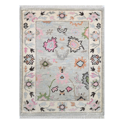 Hand Knotted Oushak Carpet and Rugs 025