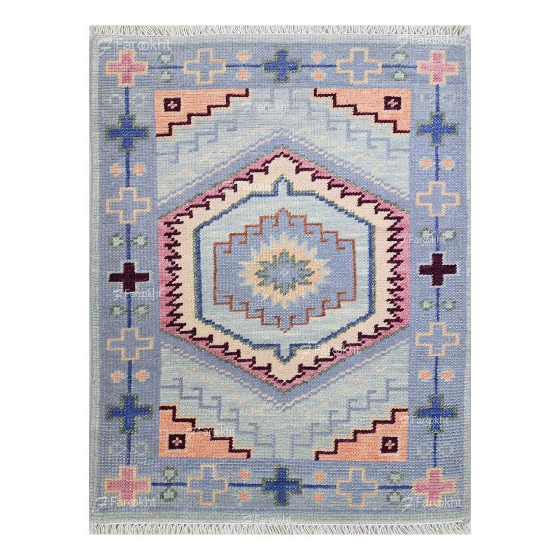 Hand Knotted Oushak Carpet and Rugs 018