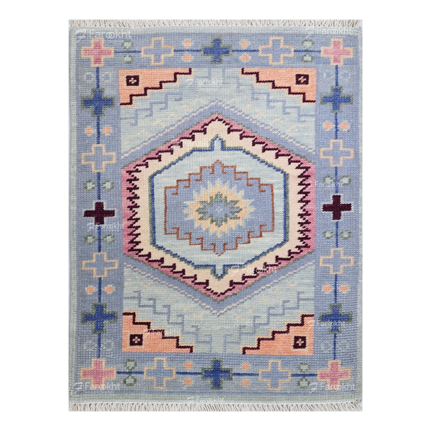 Hand Knotted Oushak Carpet and Rugs 018