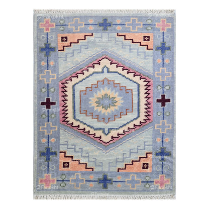Hand Knotted Oushak Carpet and Rugs 018