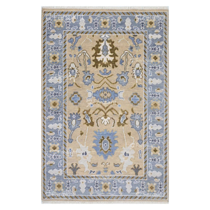 Hand Knotted Oushak Carpet and Rugs 035