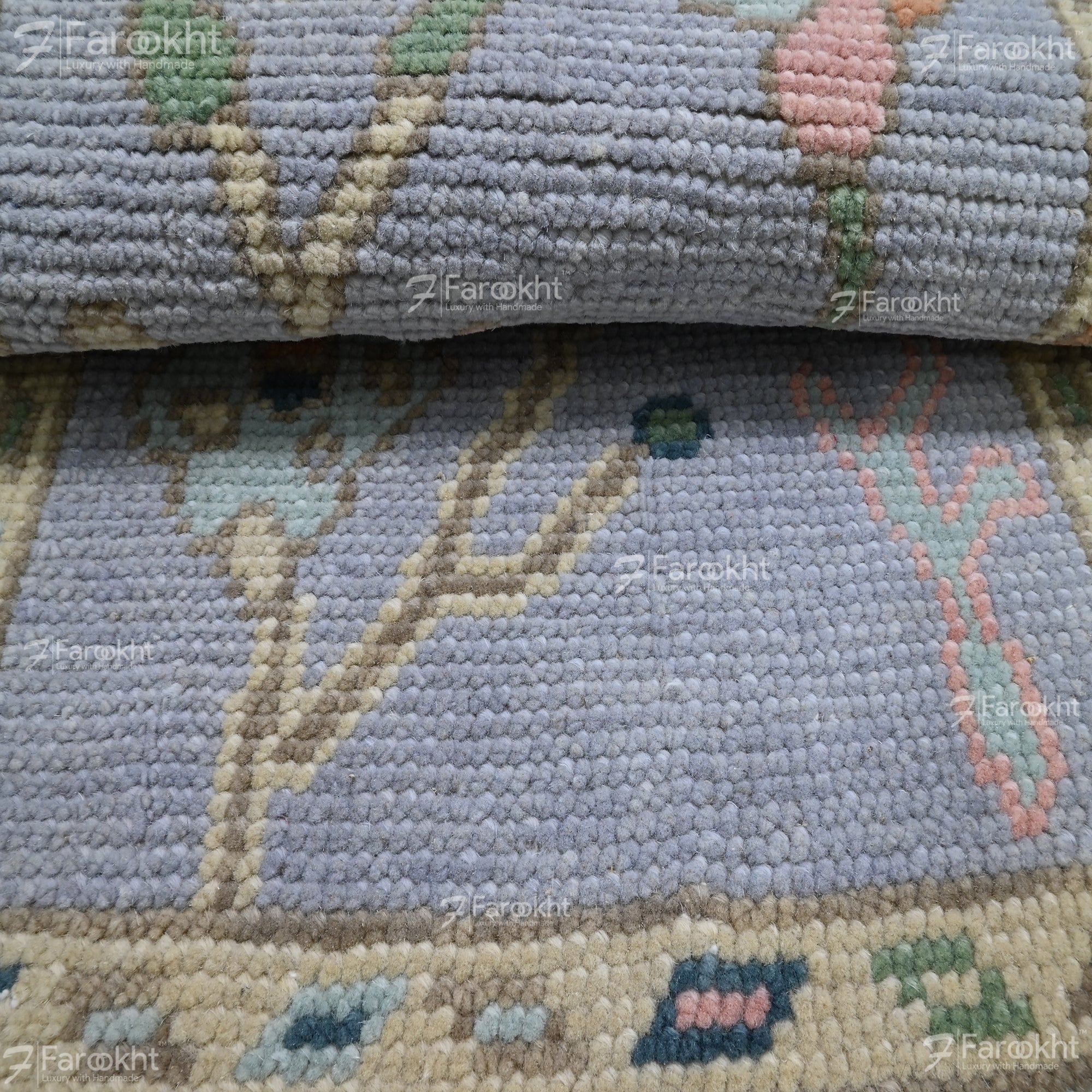 Hand Knotted Oushak Carpet and Rugs 029