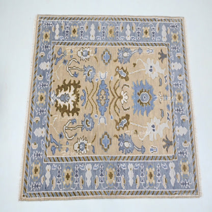 Hand Knotted Oushak Carpet and Rugs 035