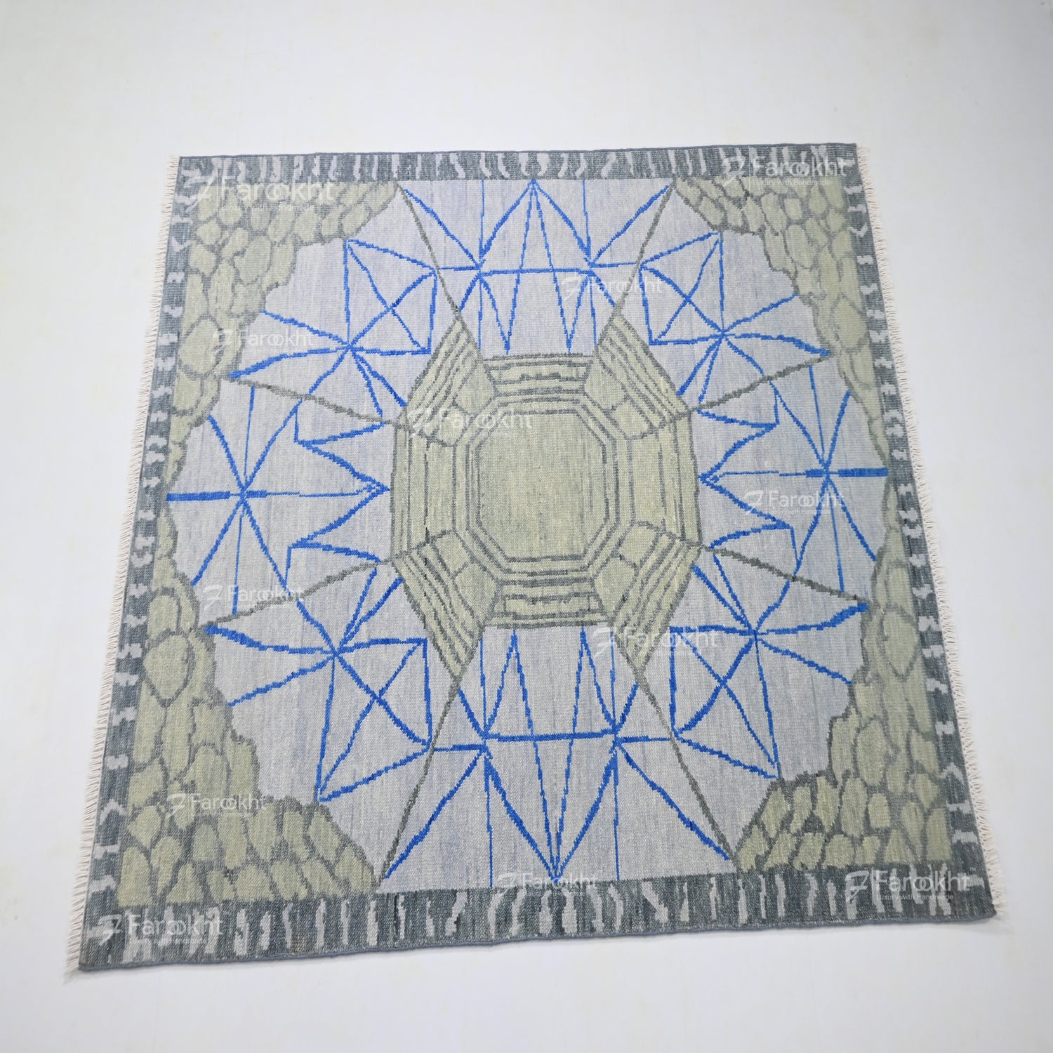 Hand Knotted Oushak Carpet and Rugs 023