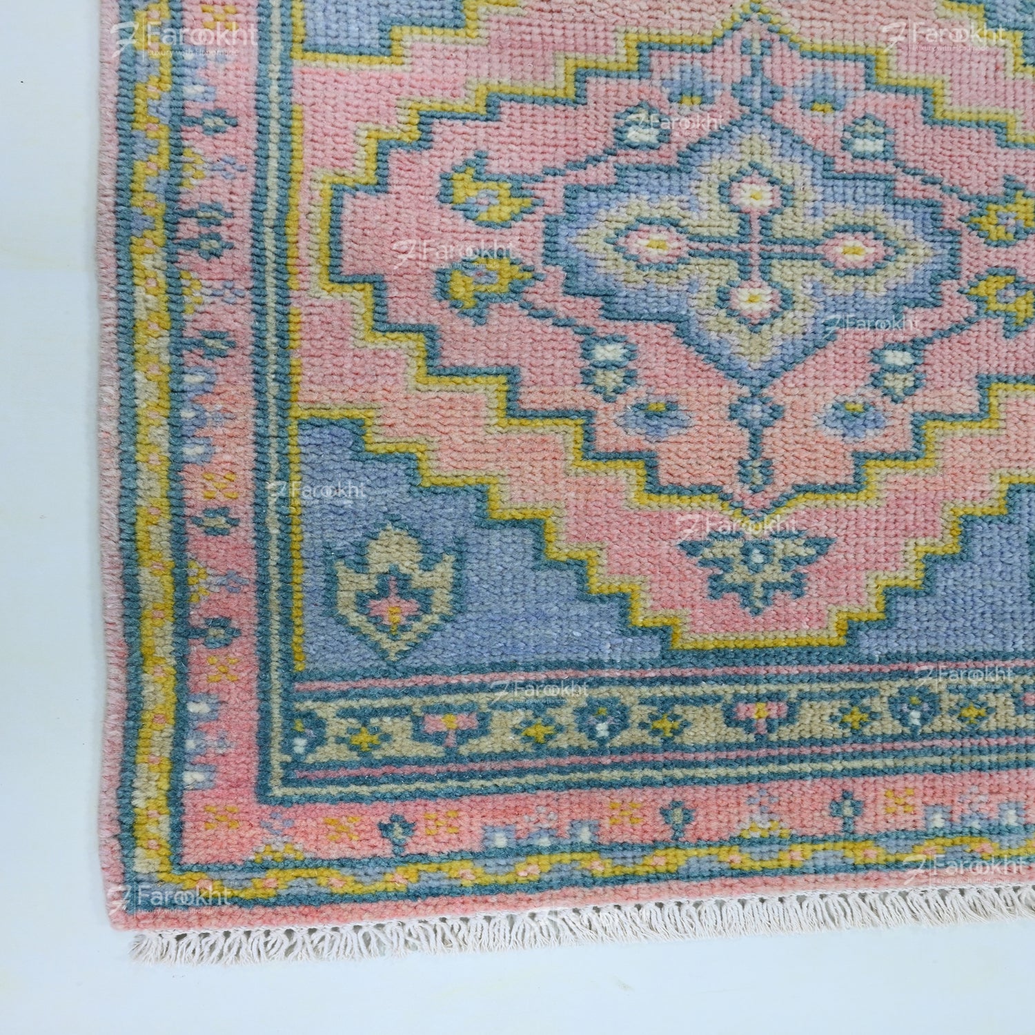 Hand Knotted Oushak Carpet and Rugs 019