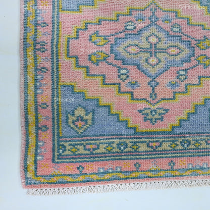 Hand Knotted Oushak Carpet and Rugs 019