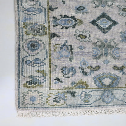 Hand Knotted Oushak Carpet and Rugs 016