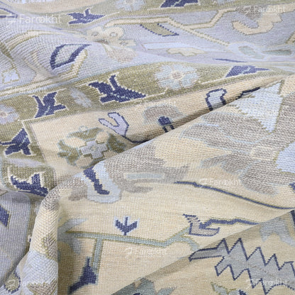 Hand Knotted Oushak Carpet and Rugs 031