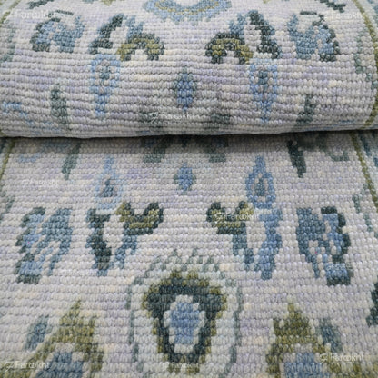 Hand Knotted Oushak Carpet and Rugs 016