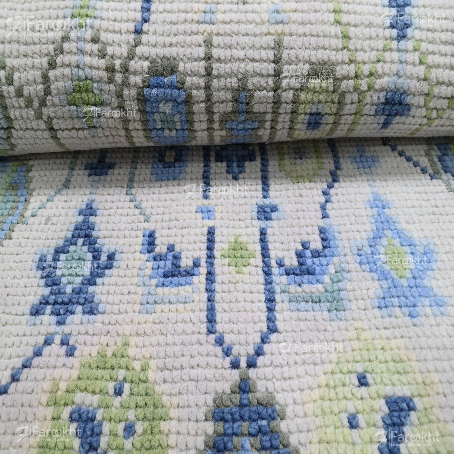 Hand Knotted Oushak Carpet and Rugs 024