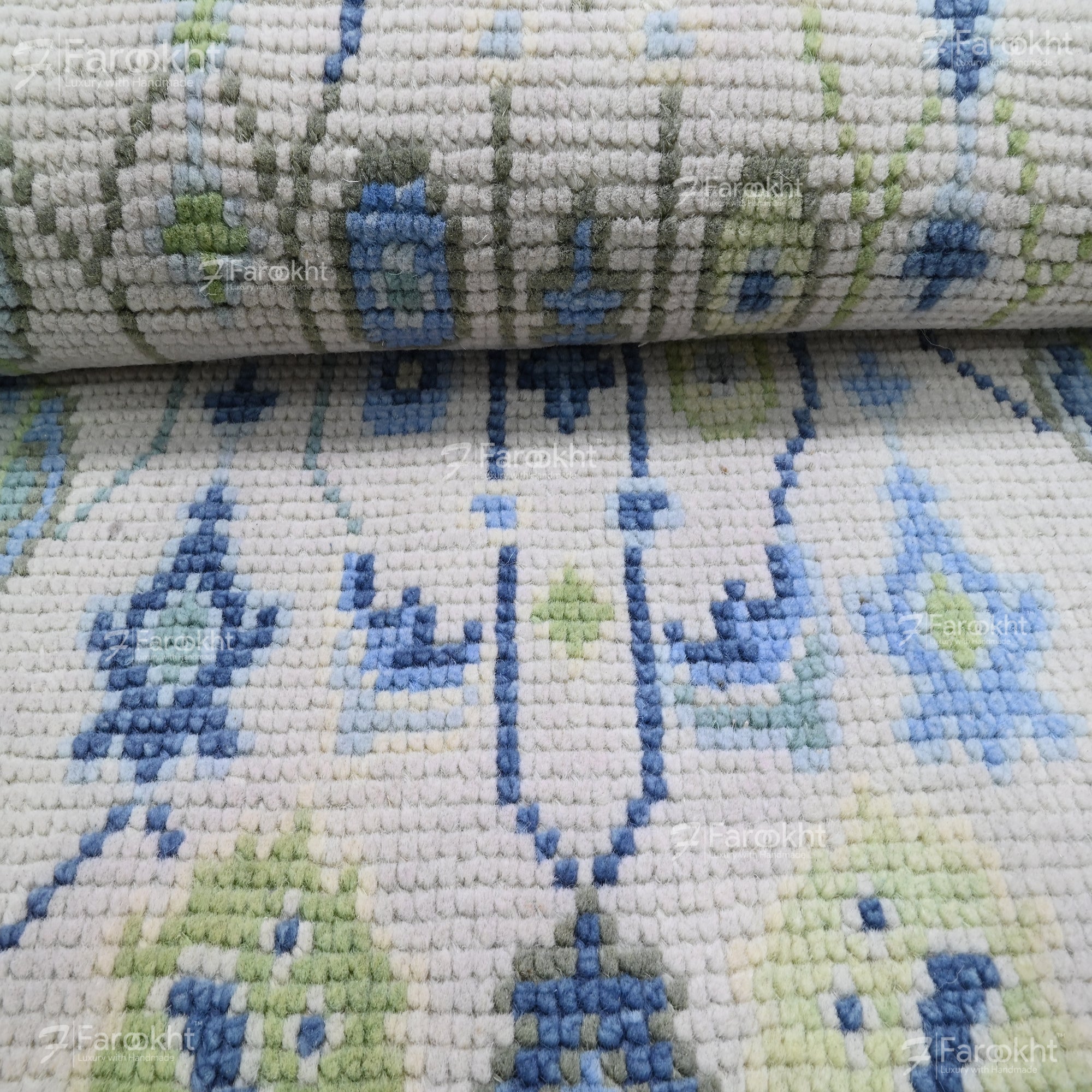 Hand Knotted Oushak Carpet and Rugs 024