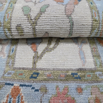 Hand Knotted Oushak Carpet and Rugs 027