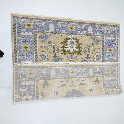 Hand Knotted Oushak Carpet and Rugs 035