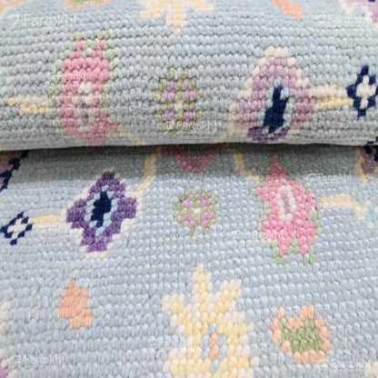 Hand Knotted Oushak Carpet and Rugs 021