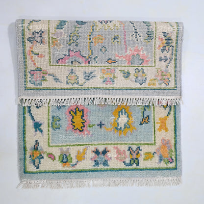 Hand Knotted Oushak Carpet and Rugs 015