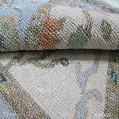 Hand Knotted Oushak Carpet and Rugs 027