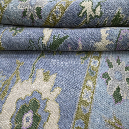 Hand Knotted Oushak Carpet and Rugs 08