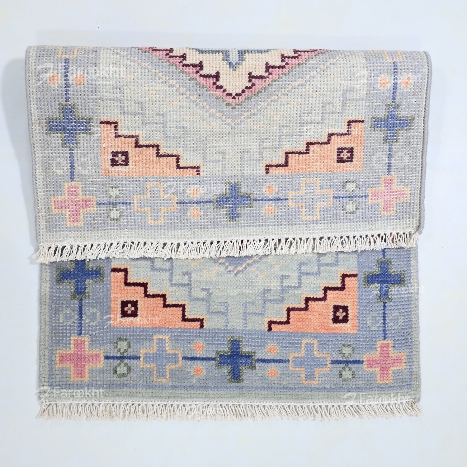 Hand Knotted Oushak Carpet and Rugs 018