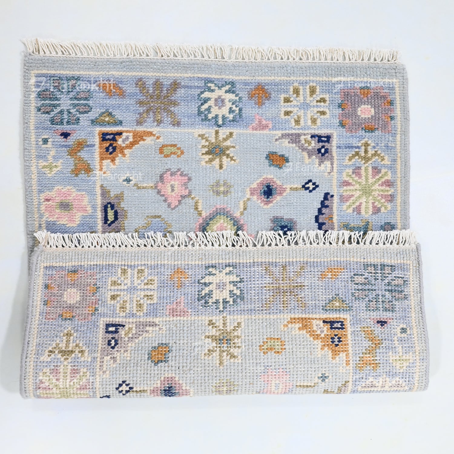 Hand Knotted Oushak Carpet and Rugs 030