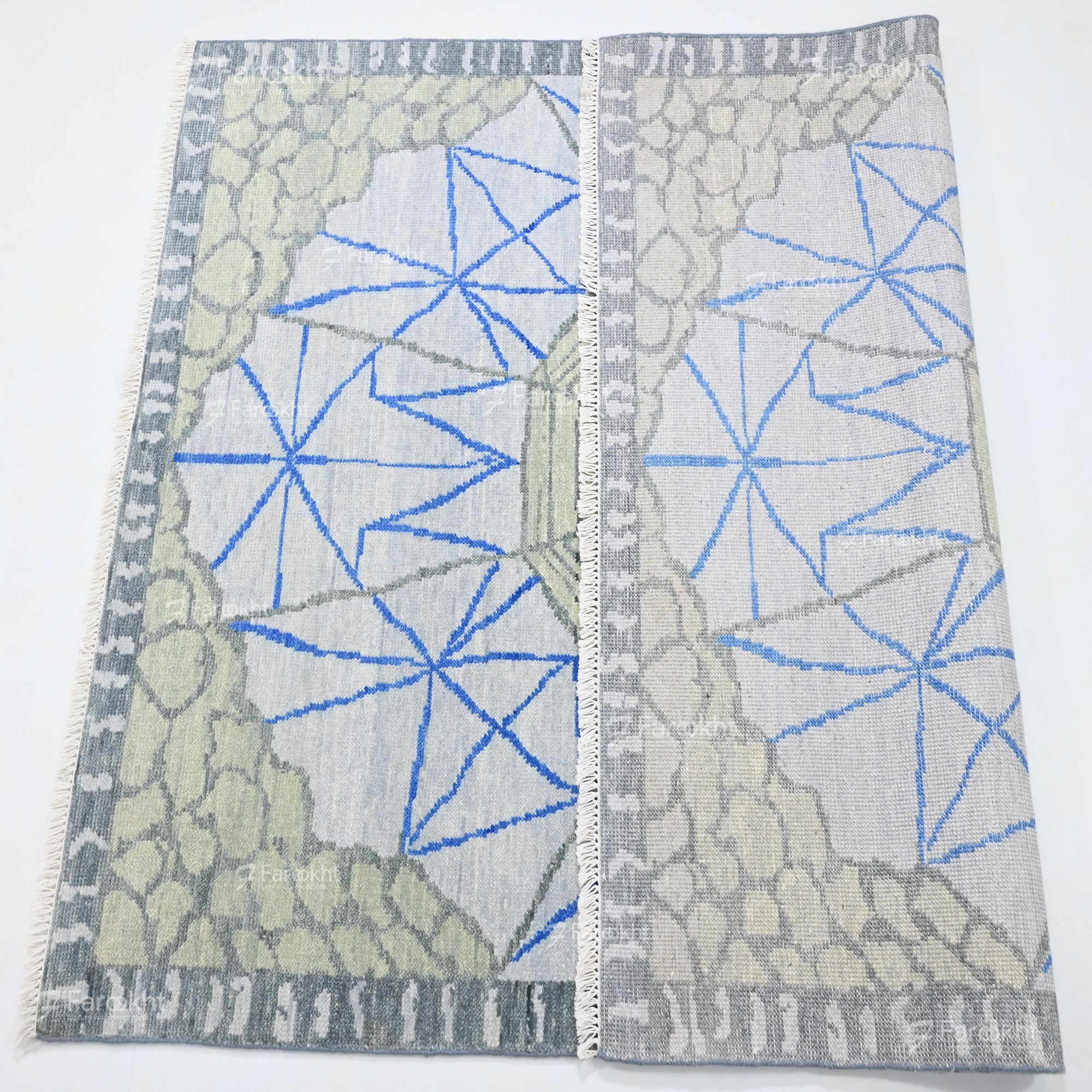 Hand Knotted Oushak Carpet and Rugs 023