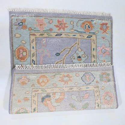 Hand Knotted Oushak Carpet and Rugs 029