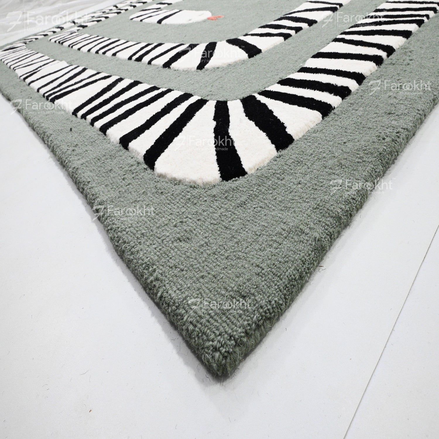 Hand Knotted Oushak Carpet and Rugs 036