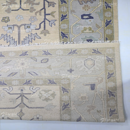 Hand Knotted Oushak Carpet and Rugs 031
