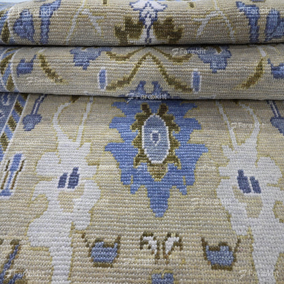 Hand Knotted Oushak Carpet and Rugs 035