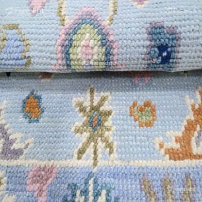 Hand Knotted Oushak Carpet and Rugs 030