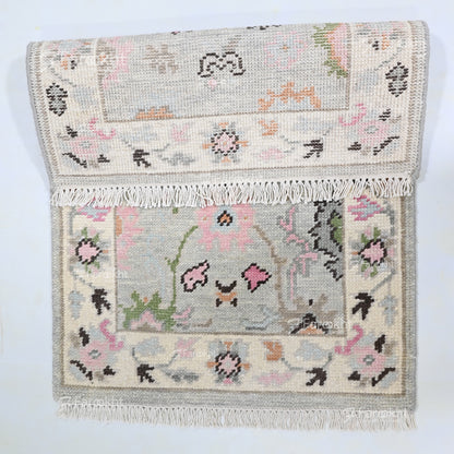 Hand Knotted Oushak Carpet and Rugs 025