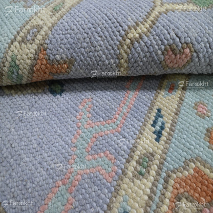 Hand Knotted Oushak Carpet and Rugs 029