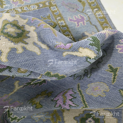 Hand Knotted Oushak Carpet and Rugs 08