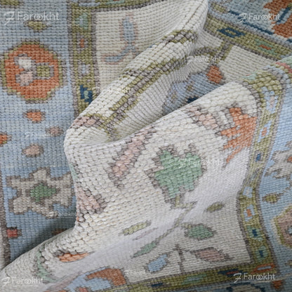 Hand Knotted Oushak Carpet and Rugs 027
