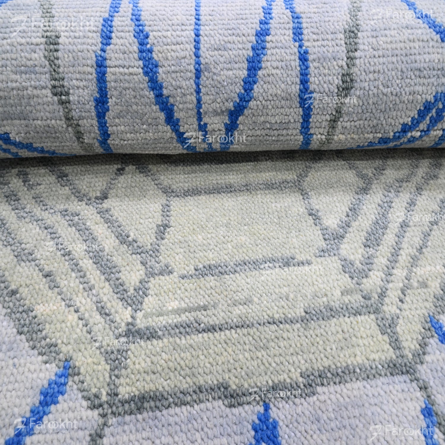 Hand Knotted Oushak Carpet and Rugs 023