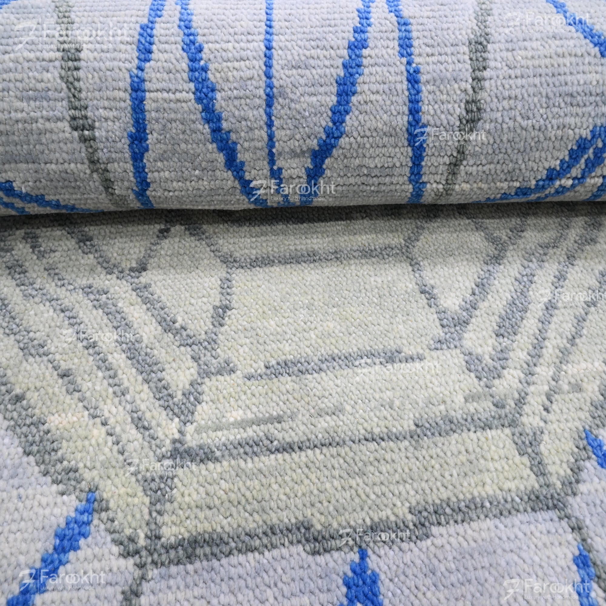 Hand Knotted Oushak Carpet and Rugs 023