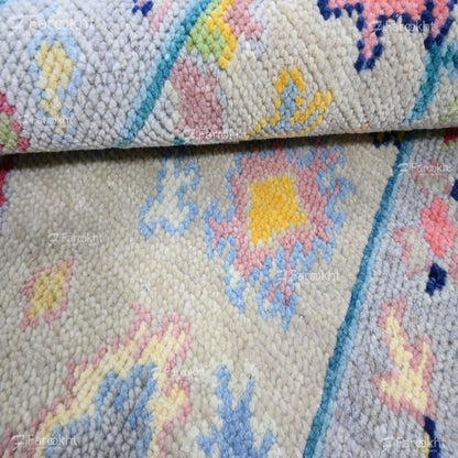 Hand Knotted Oushak Carpet and Rugs 022
