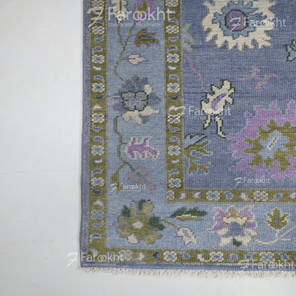 Hand Knotted Oushak Carpet and Rugs 08