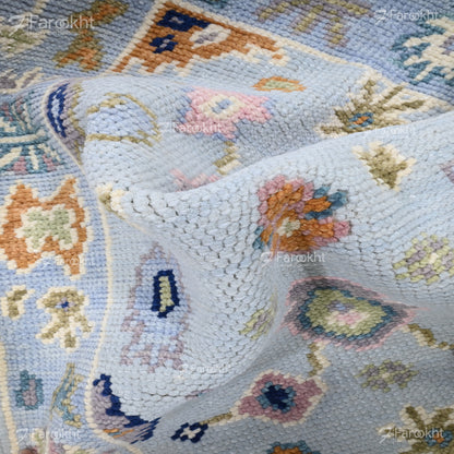 Hand Knotted Oushak Carpet and Rugs 030