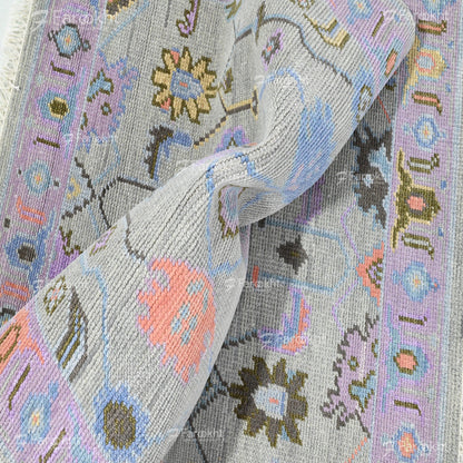 soft pastel decorative rug in light grey tones