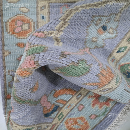 Hand Knotted Oushak Carpet and Rugs 029