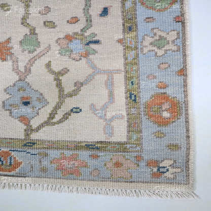 Hand Knotted Oushak Carpet and Rugs 027