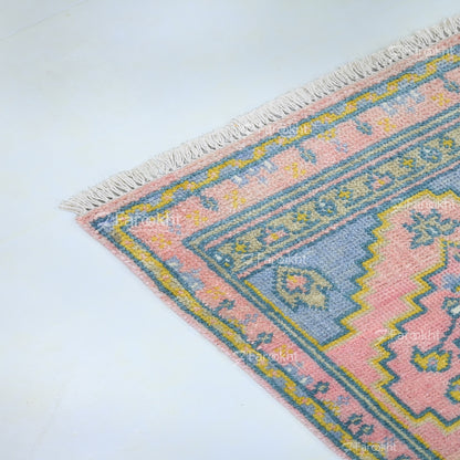 Hand Knotted Oushak Carpet and Rugs 019