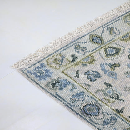 Hand Knotted Oushak Carpet and Rugs 016