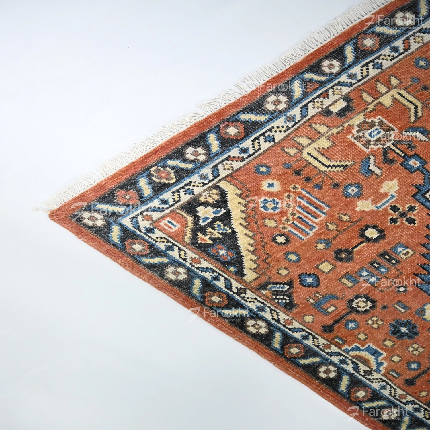 Hand Knotted Oushak Carpet and Rugs 06