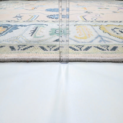 Hand Knotted Oushak Carpet and Rugs 07