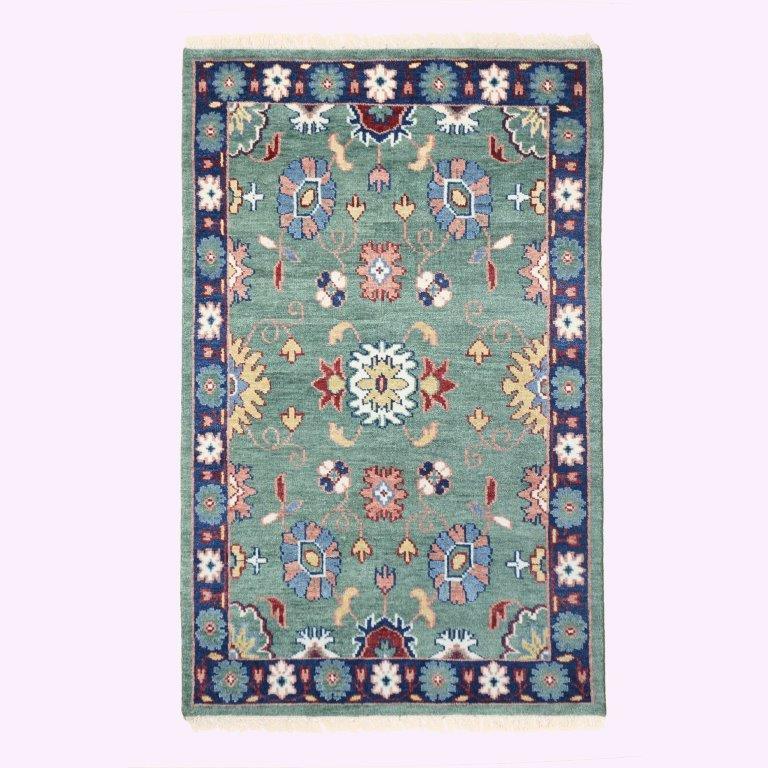 Hand Knotted Oushak Carpet and Rugs F-HKOU-001