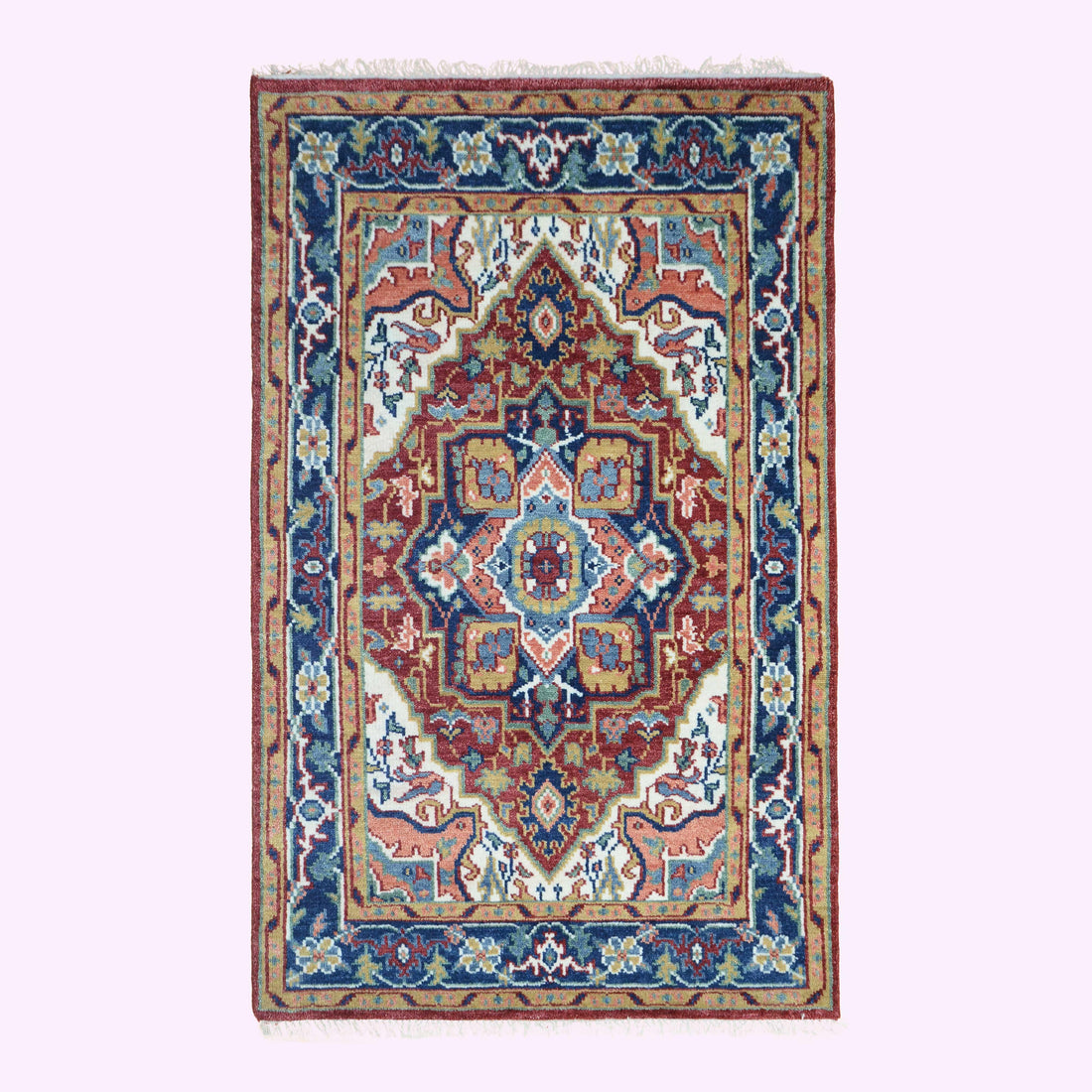 Hand Knotted Oushak Carpet and Rugs F-HKOU-004