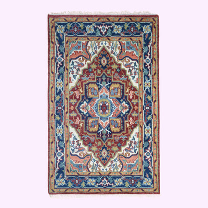 Hand Knotted Oushak Carpet and Rugs F-HKOU-004