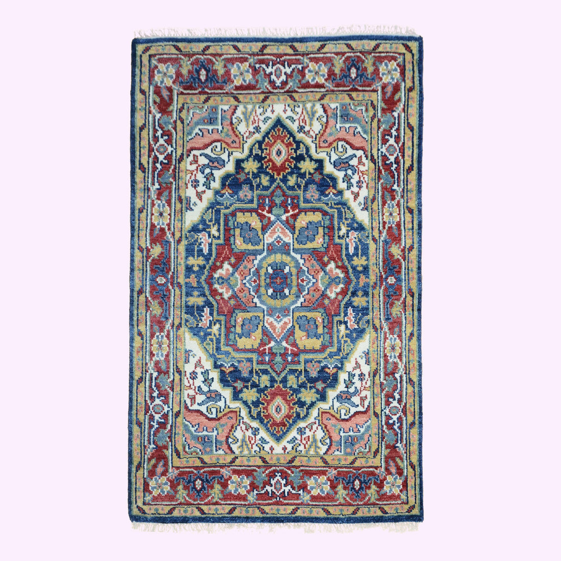 Hand Knotted Oushak Carpet and Rugs F-HKOU-005